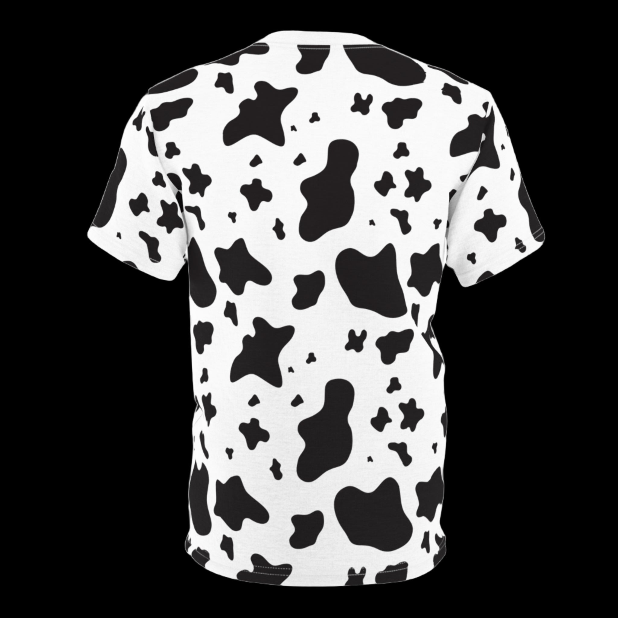 Cow Print Shirt | All Over Print Moo 6 ounce Shirt | Free Shipping