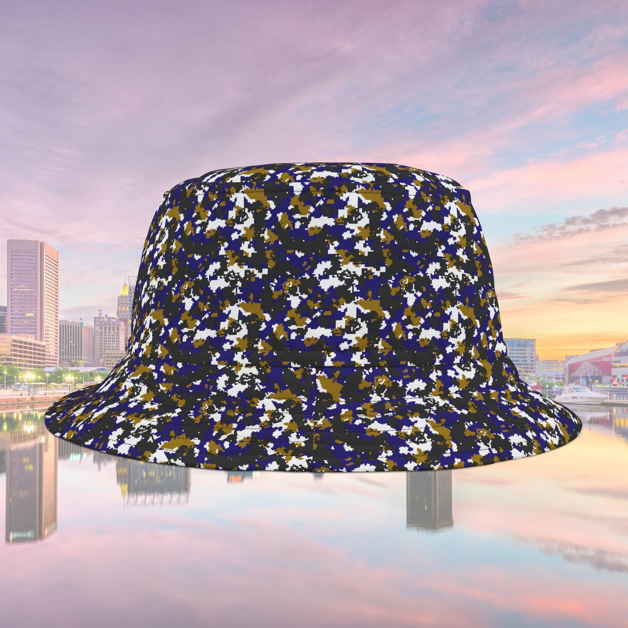 Baltimore Football Camo Colors Bucket Hat | Free Shipping
