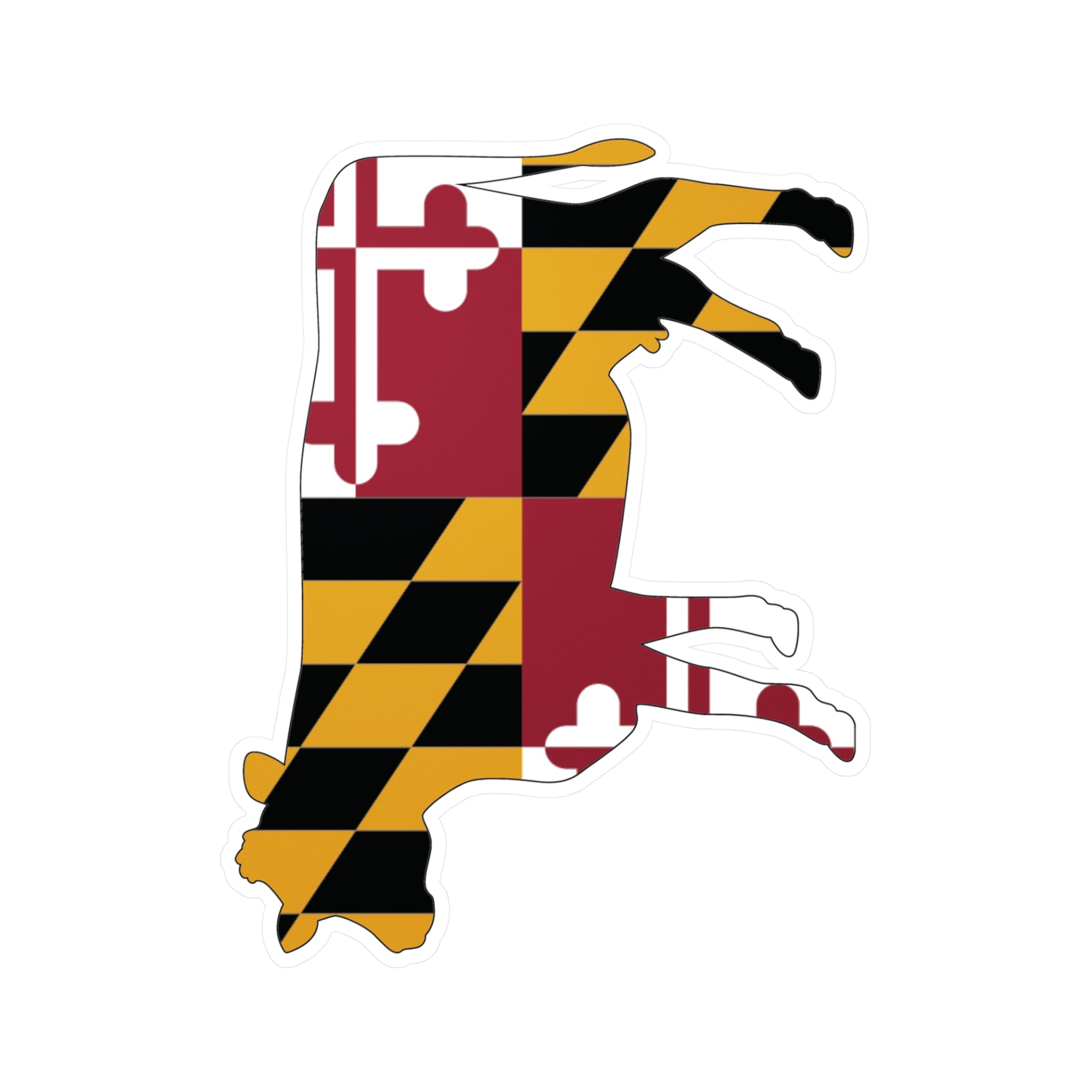 Maryland Cow Sticker | Baltimore Sticker | Kiss-Cut Vinyl Decals | Baltimore Summer | Maryland Farmers Sticker | Maryland Flag Gift