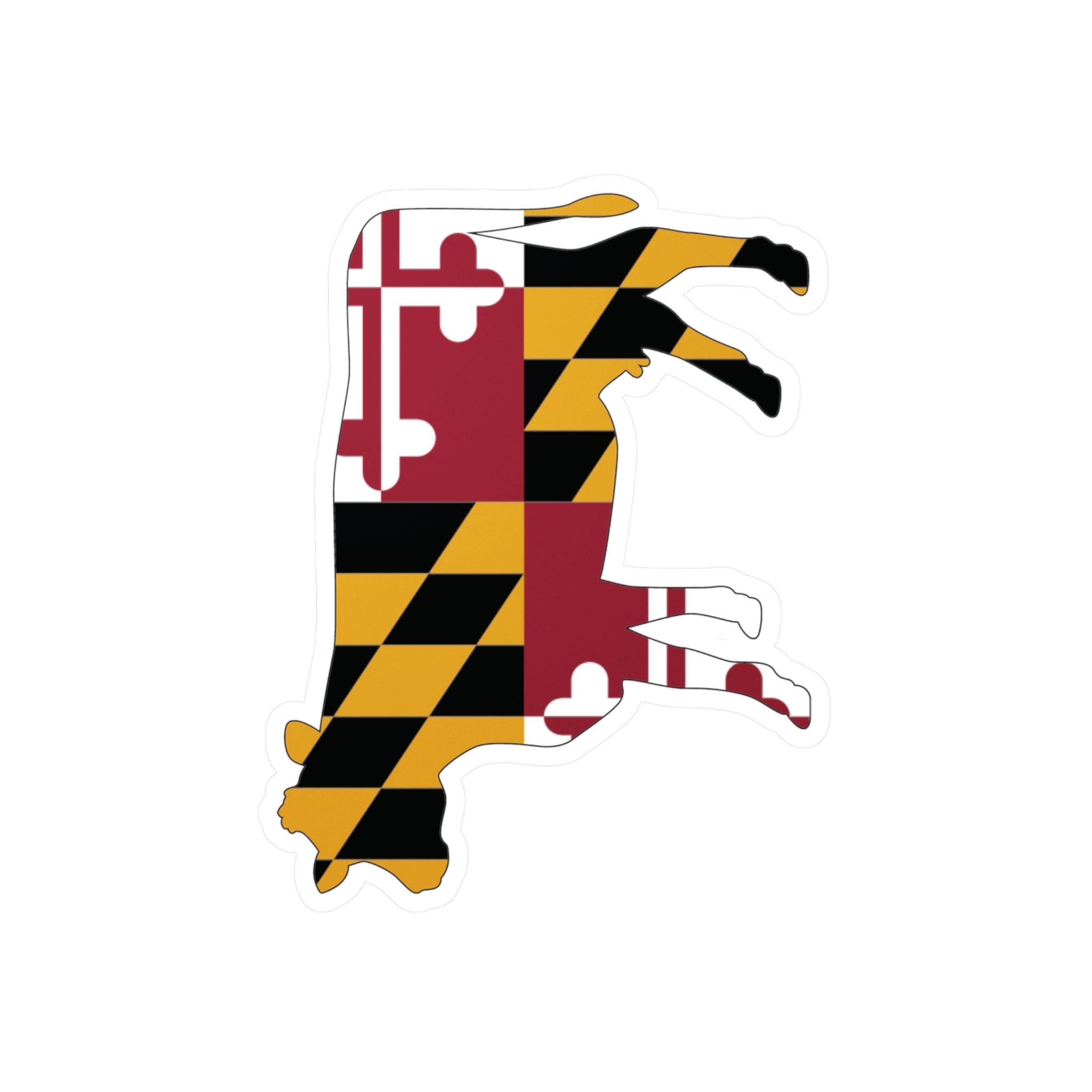 Maryland Cow Sticker | Baltimore Sticker | Kiss-Cut Vinyl Decals | Baltimore Summer | Maryland Farmers Sticker | Maryland Flag Gift