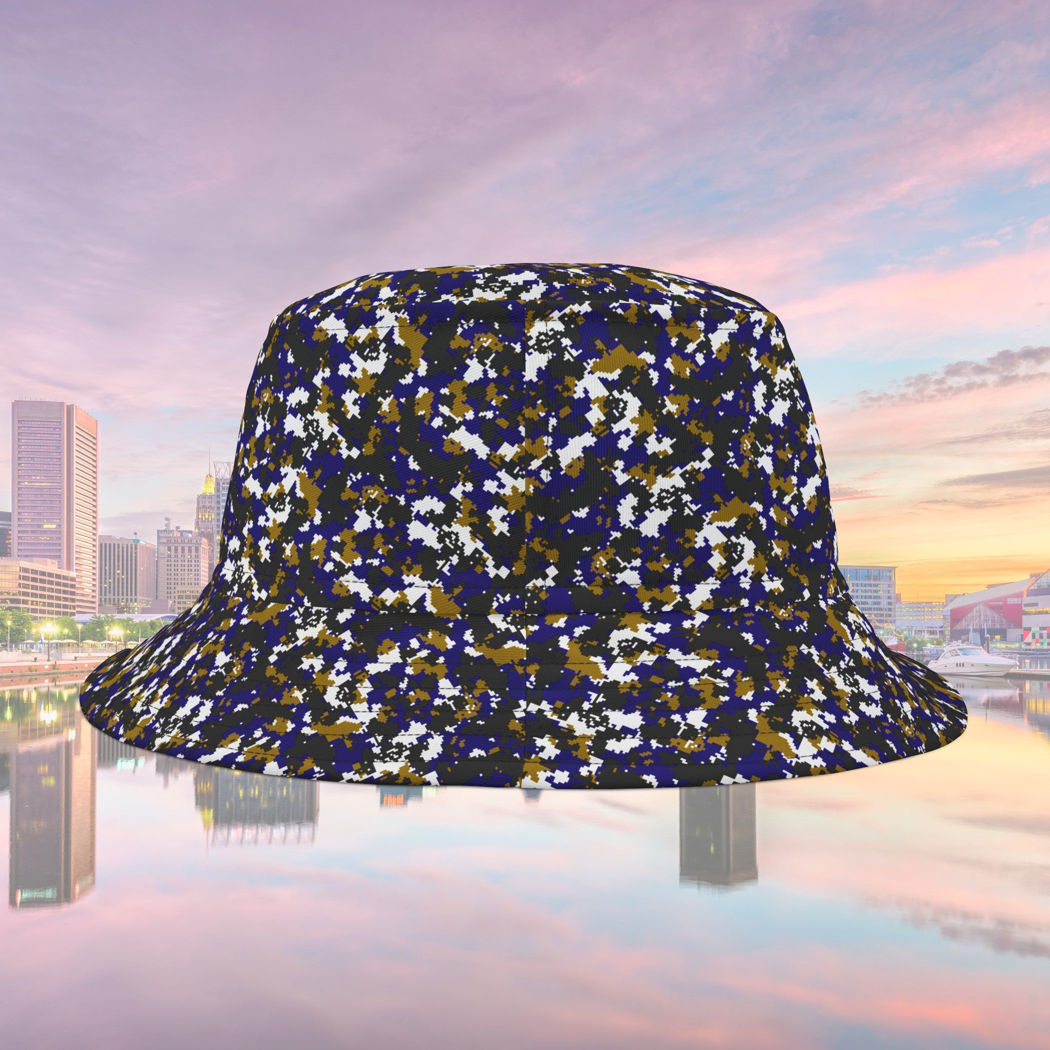 Baltimore Football Camo Colors Bucket Hat | Free Shipping