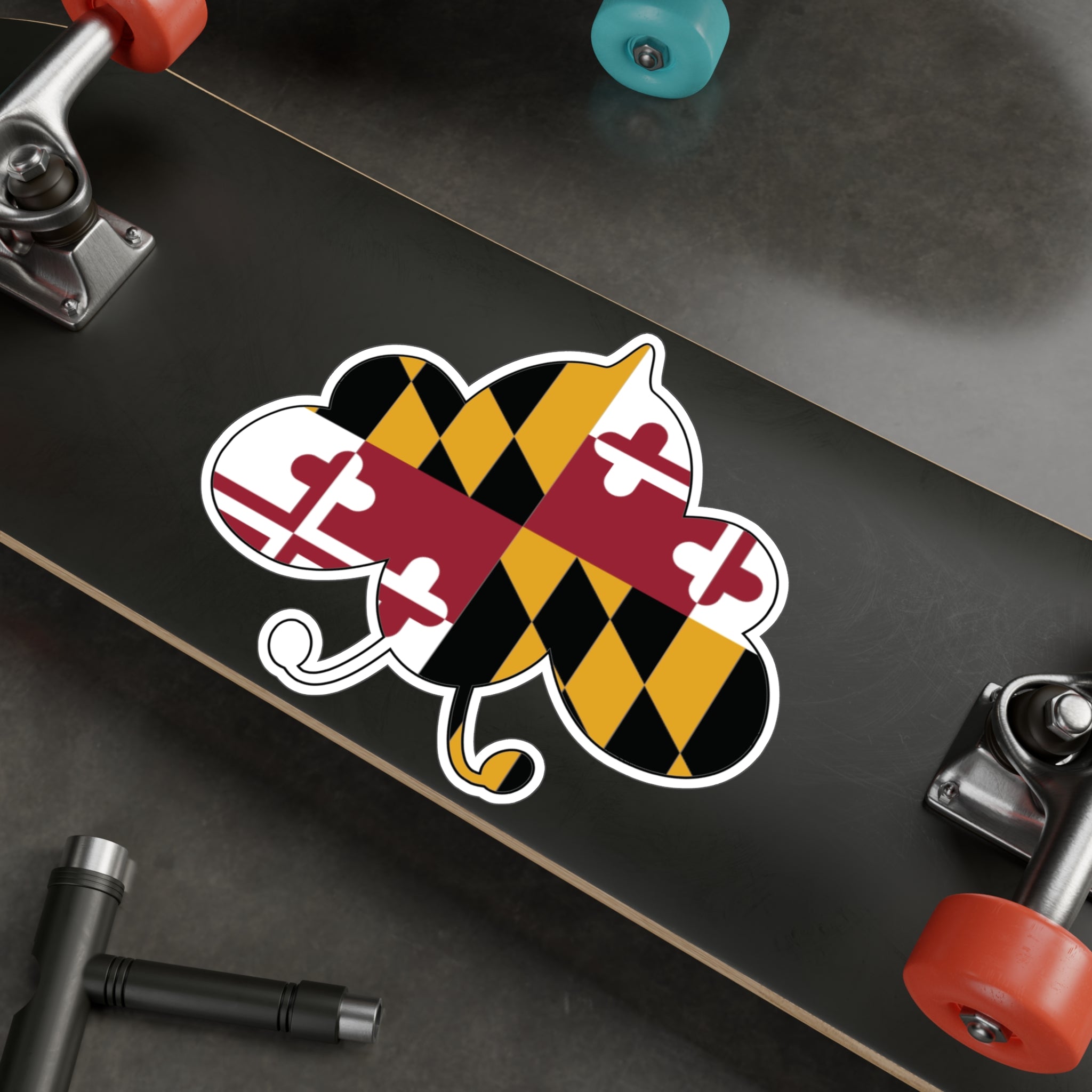 Maryland Flag Bee Sticker | Baltimore Sticker | Kiss-Cut Vinyl Decals | Beekeepers Farmer Sticker | Maryland Flag Gift