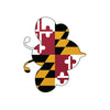 Maryland Flag Bee Sticker | Baltimore Sticker | Kiss-Cut Vinyl Decals | Beekeepers Farmer Sticker | Maryland Flag Gift