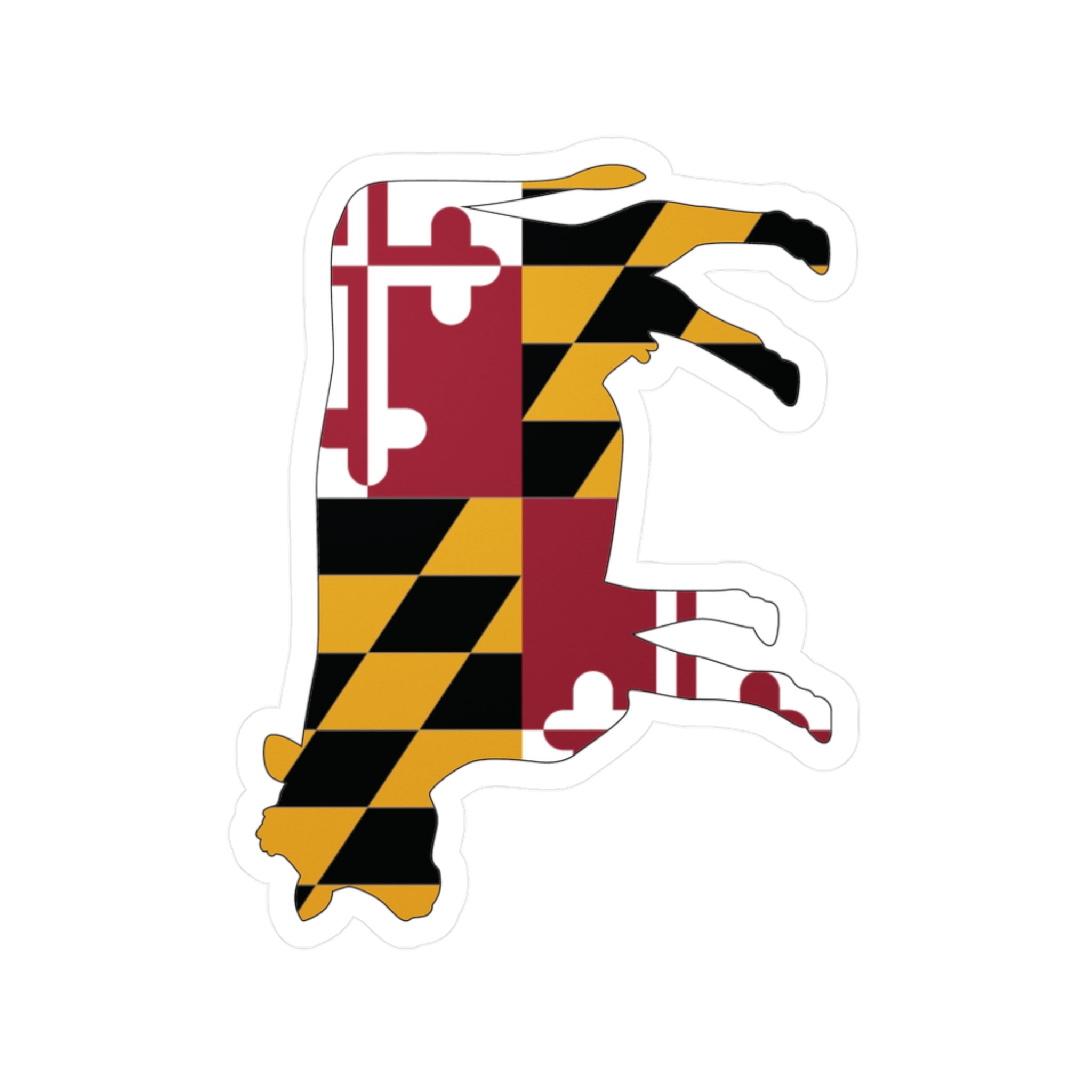 Maryland Cow Sticker | Baltimore Sticker | Kiss-Cut Vinyl Decals | Baltimore Summer | Maryland Farmers Sticker | Maryland Flag Gift