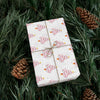 Pink Flamingo Christmas Wrapping Paper Roll of 6 or 12 Feet | Choice of Matte or Satin Finish | Buy 2 or more and SAVE 10%