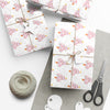 Pink Flamingo Christmas Wrapping Paper Roll of 6 or 12 Feet | Choice of Matte or Satin Finish | Buy 2 or more and SAVE 10%