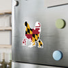 Maryland Flag Chickens Sticker | Kiss-Cut Vinyl Decal | Maryland Agriculture Sticker | Multiple Sizes