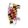 Maryland Flag Hog Sticker | Kiss-Cut Vinyl Decals | Maryland Flag Gift | Multiple Sizes Available