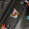 Maryland Flag Butterfly Sticker | Kiss-Cut Vinyl Decals | Maryland Flag Gift | Multiple Sizes