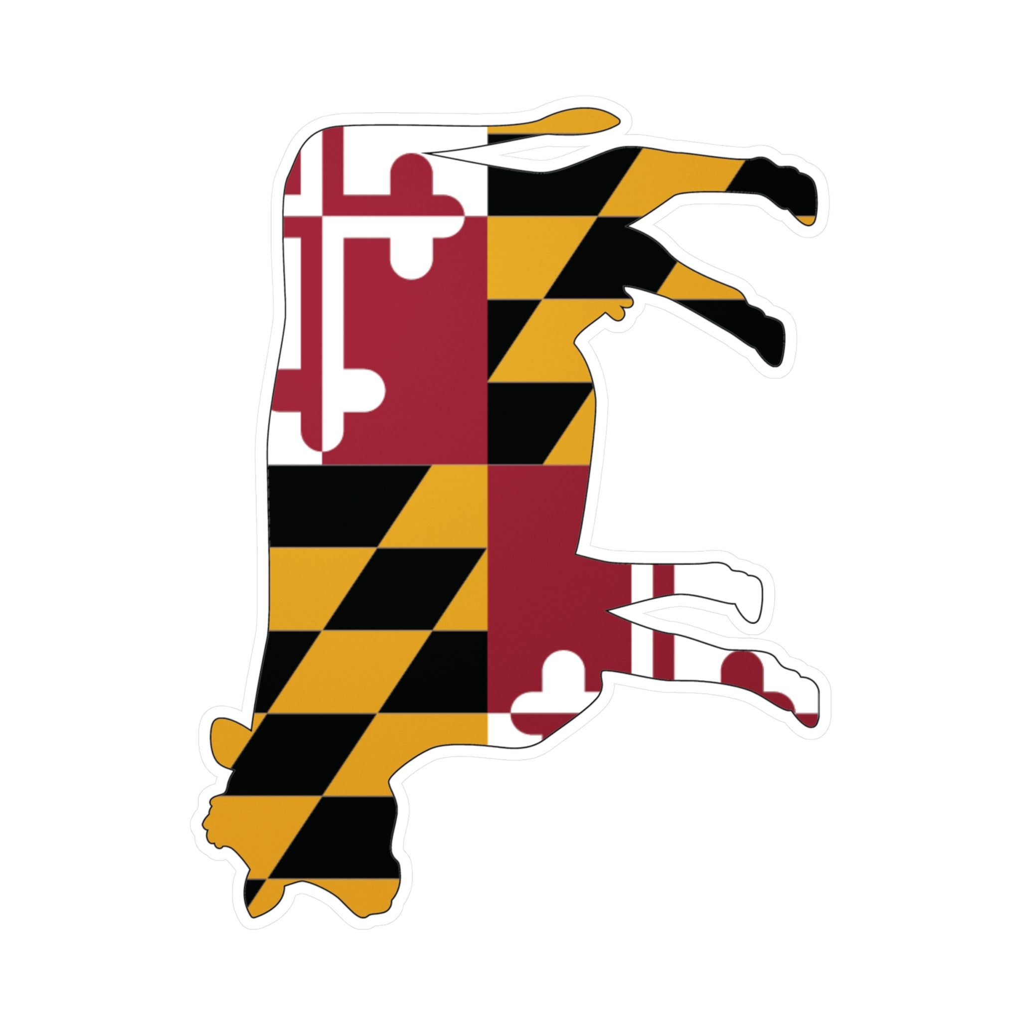 Maryland Cow Sticker | Baltimore Sticker | Kiss-Cut Vinyl Decals | Baltimore Summer | Maryland Farmers Sticker | Maryland Flag Gift