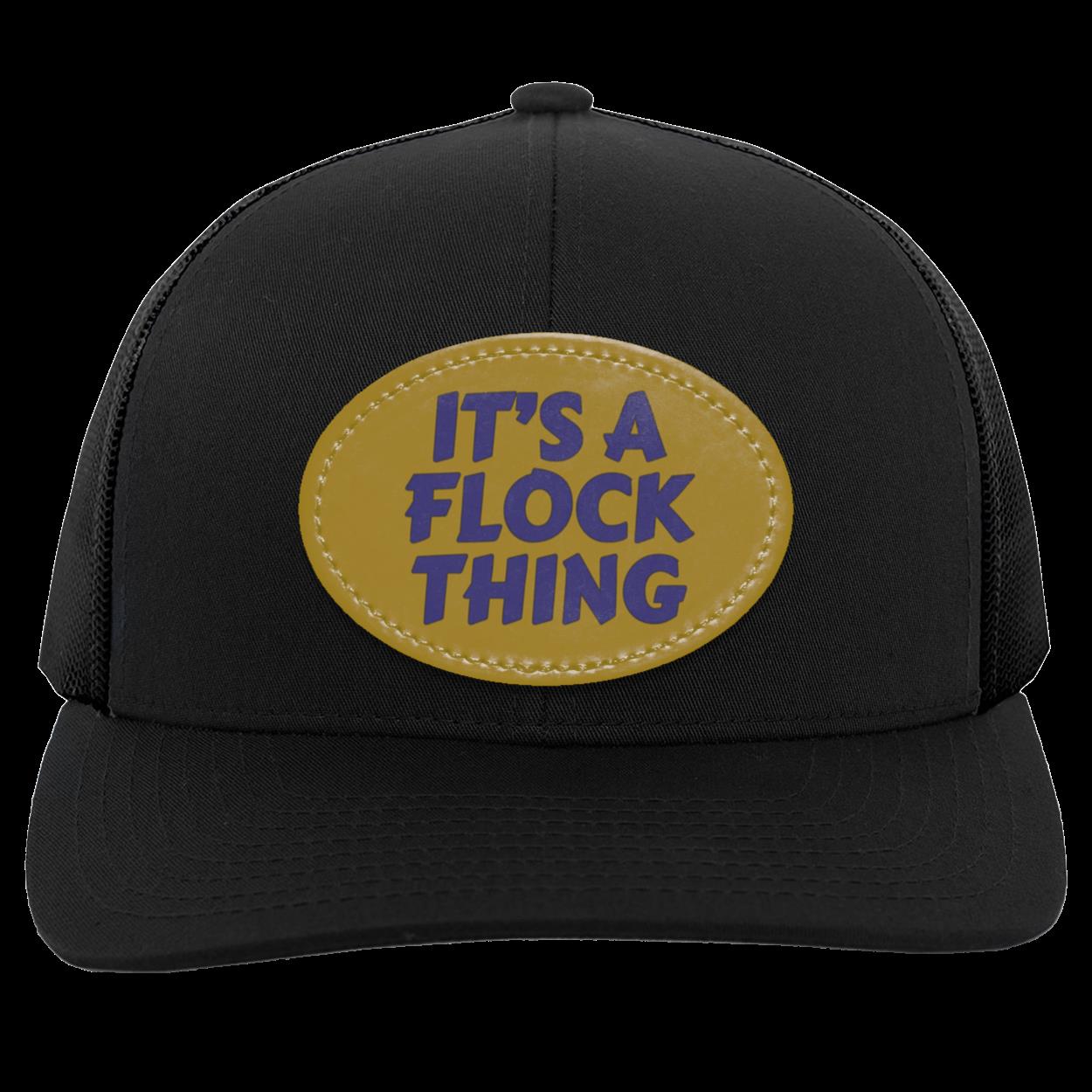 Flock Trucker Snap Back Hat with Printed Patch | Baltimore Football Fan Hat | FREE SHIPPING