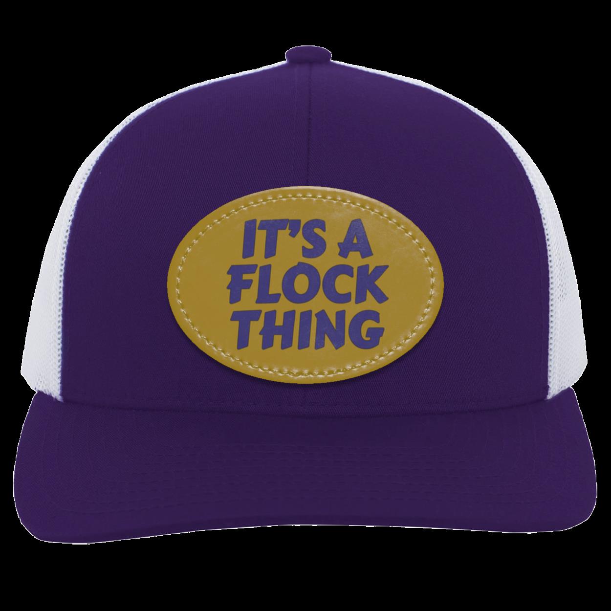 Flock Trucker Snap Back Hat with Printed Patch | Baltimore Football Fan Hat | FREE SHIPPING