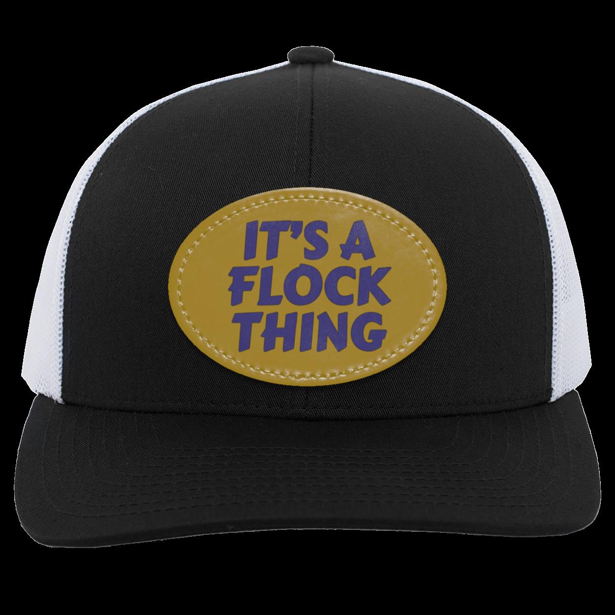 Flock Trucker Snap Back Hat with Printed Patch | Baltimore Football Fan Hat | FREE SHIPPING