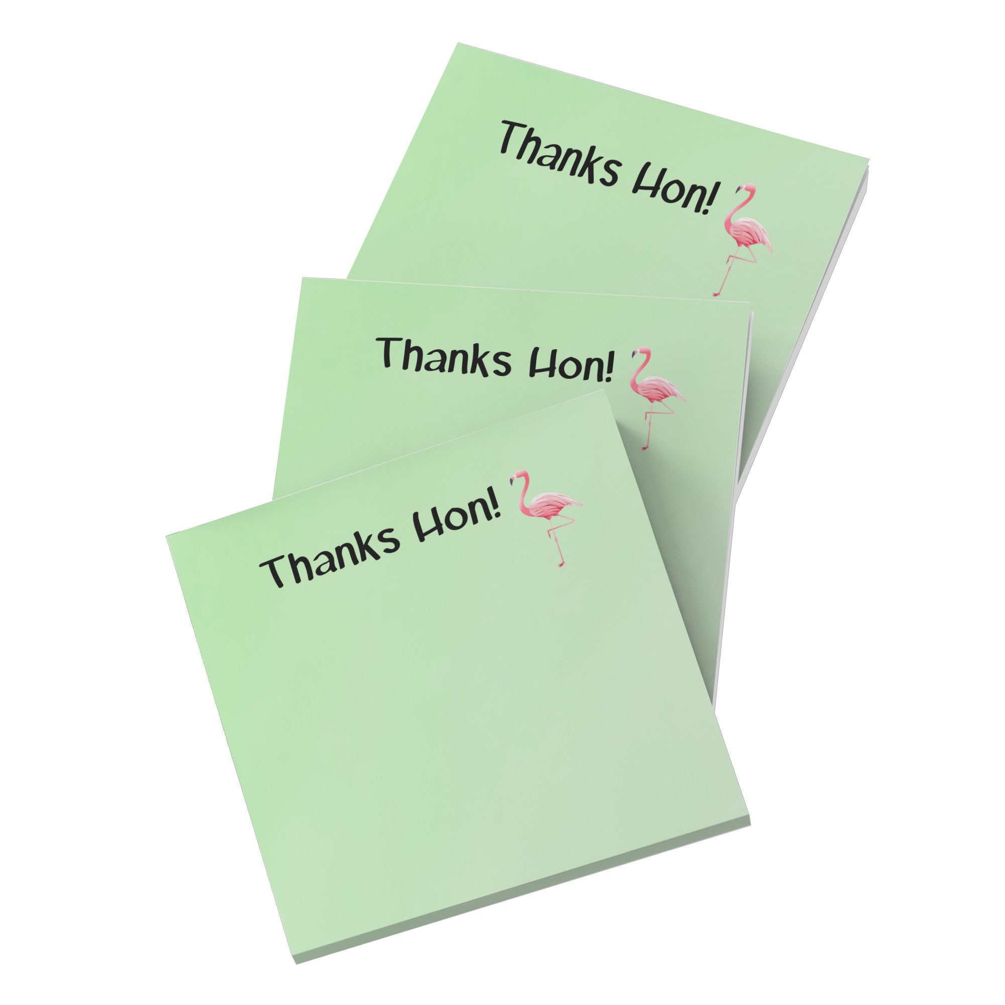 Thankss Hon! Baltimore Pink Flamingo Sticky Notes | Pack of 6 or 12 | Free Shipping