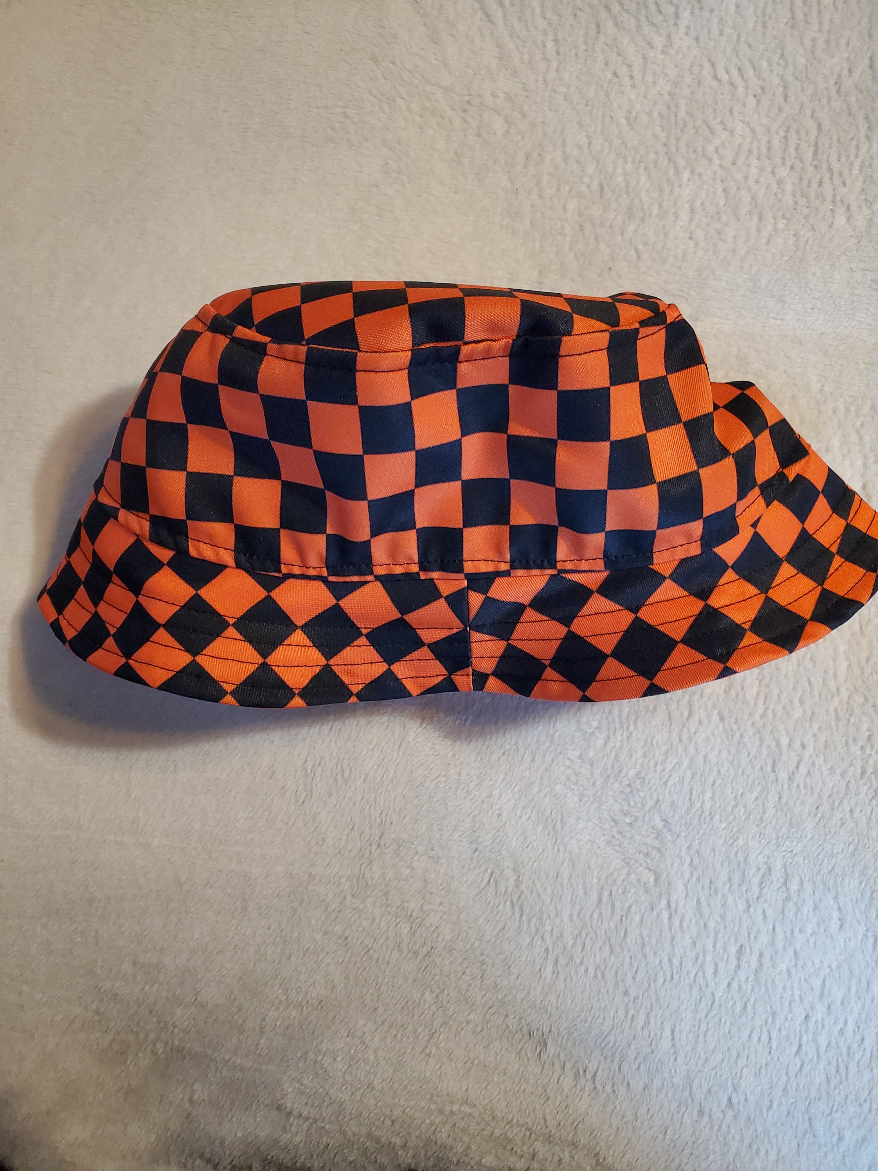 Baltimore Baseball Season Bucket Hat | Orange and Black Checkered Hat | Baltimore Baseball | Free Shipping