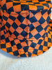 Baltimore Baseball Season Bucket Hat | Orange and Black Checkered Hat | Baltimore Baseball | Free Shipping