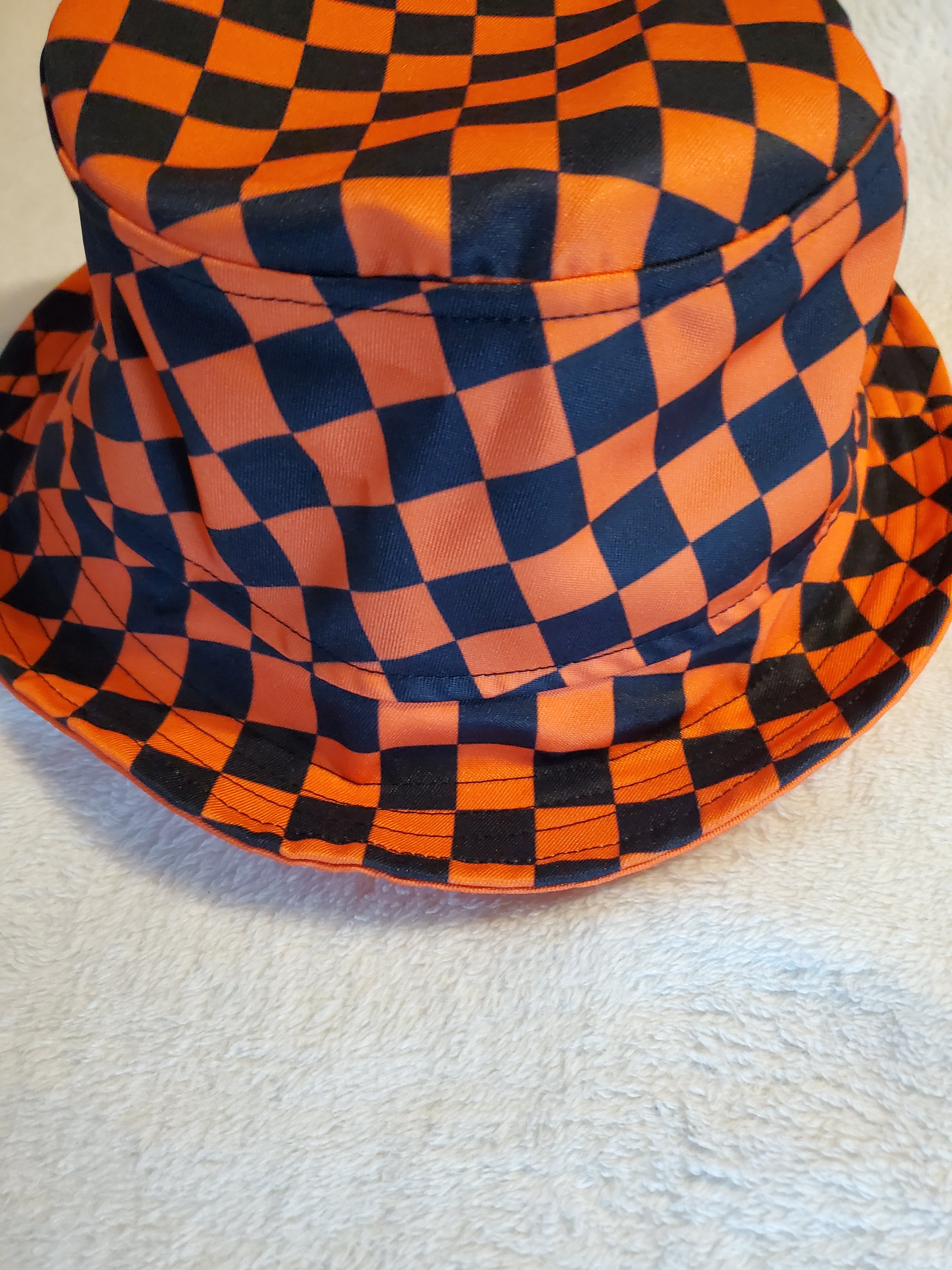 Baltimore Baseball Season Bucket Hat | Orange and Black Checkered Hat | Baltimore Baseball | Free Shipping