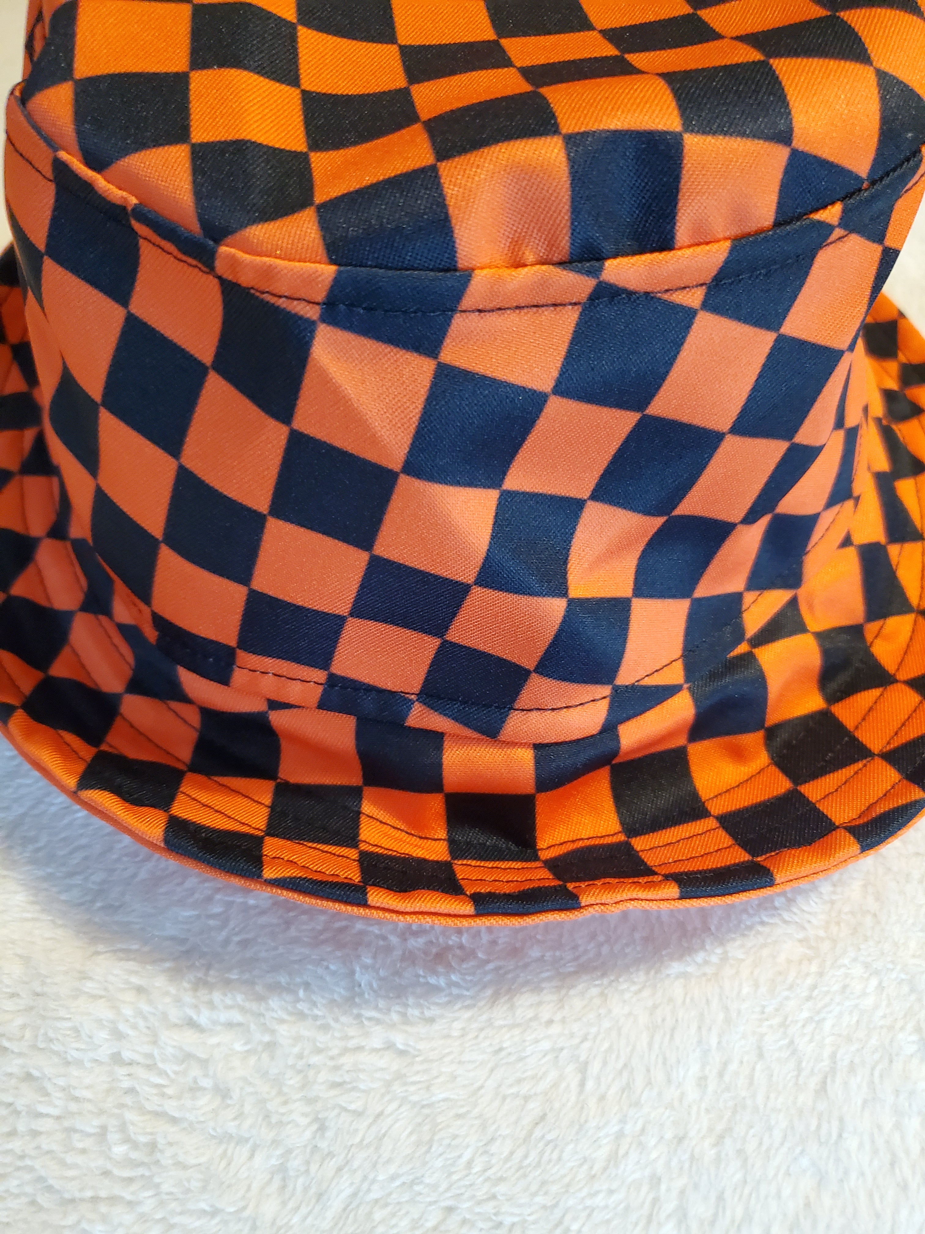 Baltimore Baseball Season Bucket Hat | Orange and Black Checkered Hat | Baltimore Baseball | Free Shipping