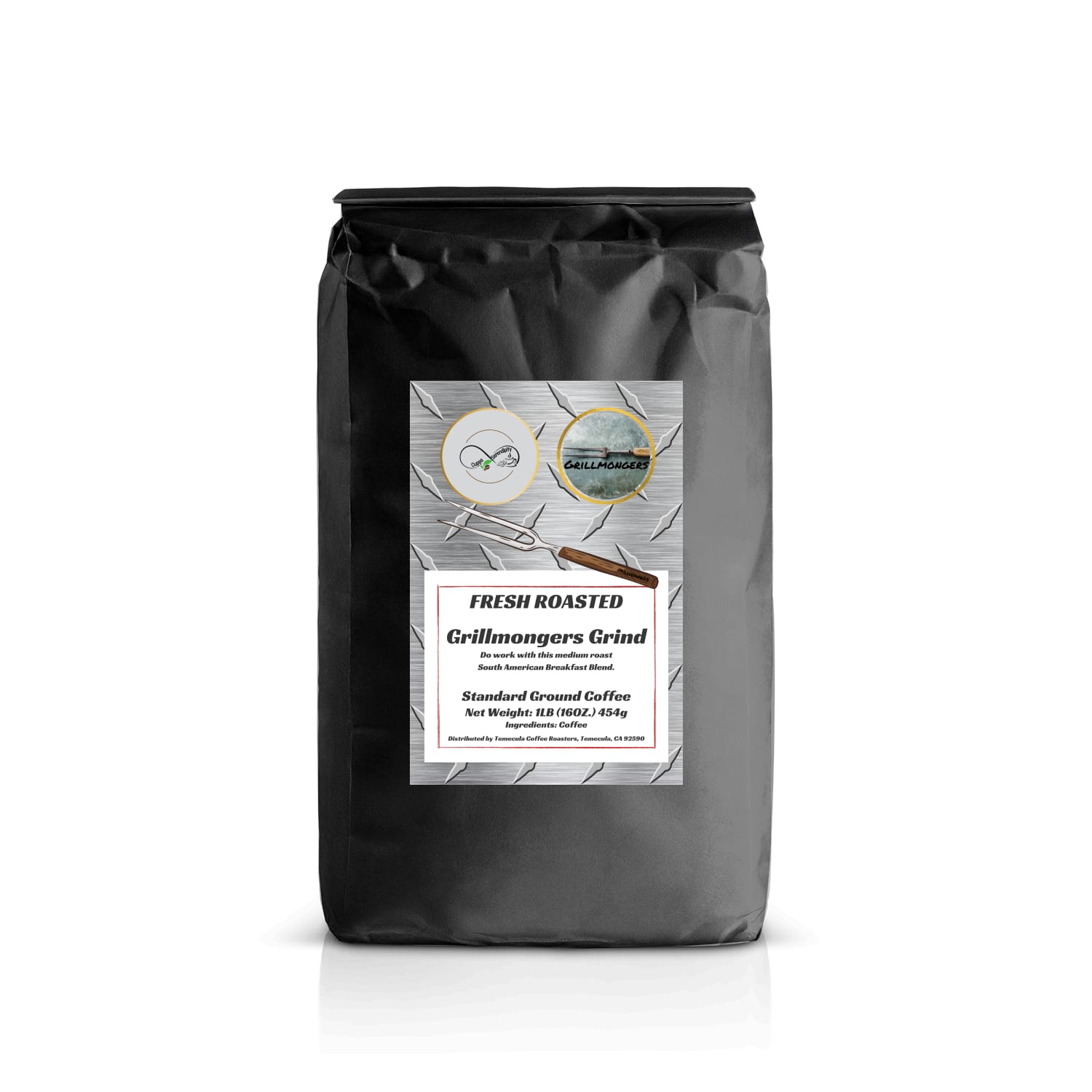 Breakfast Blend Coffee Grillmongers Grind Craft Coffee | 1 Pound Bag Standard Grind | FREE SHIPPING